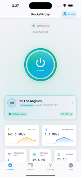 Rocket Proxy connected